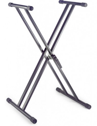 Steel, double X-shaped keyboard stand