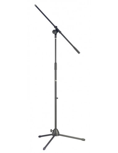 Microphone boom stand with folding legs