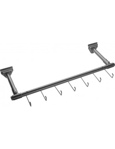 Black iron slatwall display for...