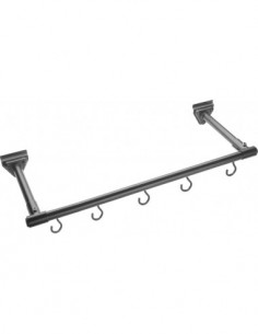 Black iron slatwall display...