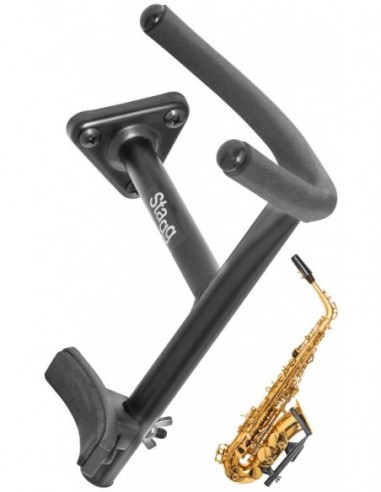 Wall-mounted alto saxophone holder
