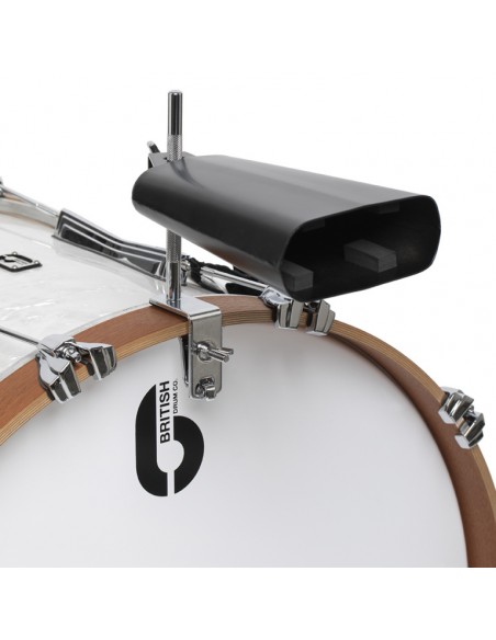 Cowbell holder for bass drum