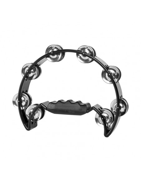 Cutaway plastic tambourine with 16 jingles