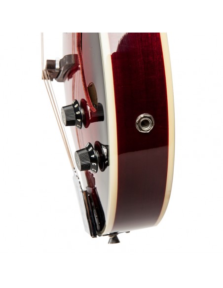Redburst acoustic-electric bluegrass mandolin with nato top