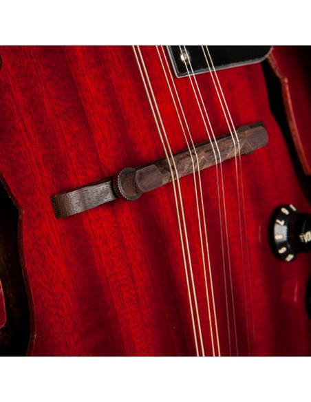 Redburst acoustic-electric bluegrass mandolin with nato top