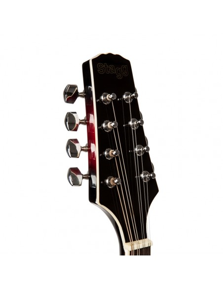 Redburst acoustic-electric bluegrass mandolin with nato top
