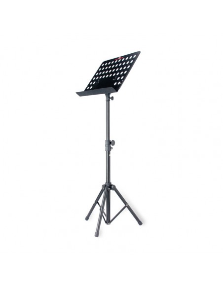 Basic orchestral music stand w/metal music rest (+punched holes)