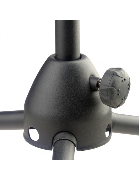Microphone boom stand with folding legs