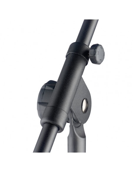 Microphone boom stand with folding legs