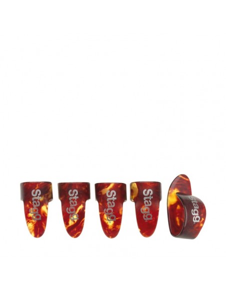 Set of plastic thumb & finger picks (1 thumb + 4 fingers)