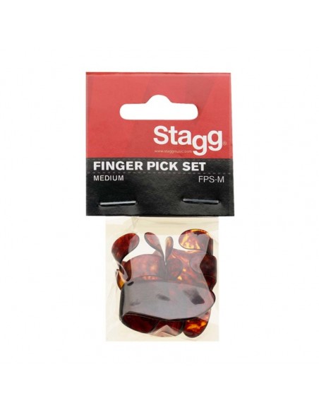 Set of plastic thumb & finger picks (1 thumb + 4 fingers)