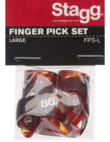 Set of plastic thumb & finger picks (1 thumb + 4 fingers)