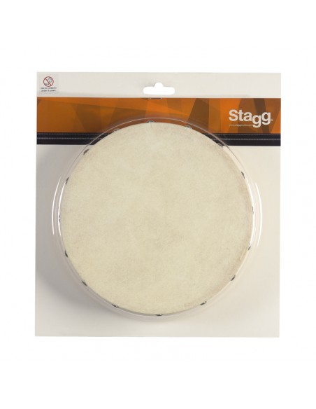 8" pre-tuned wooden hand drum with rivetted skin