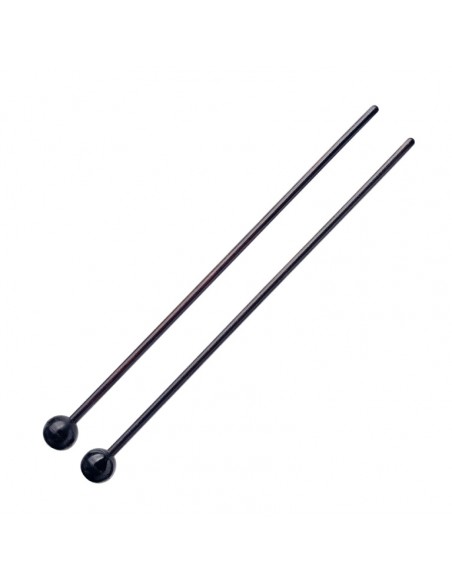 Pair of maple bell mallets with spherical black rubber head