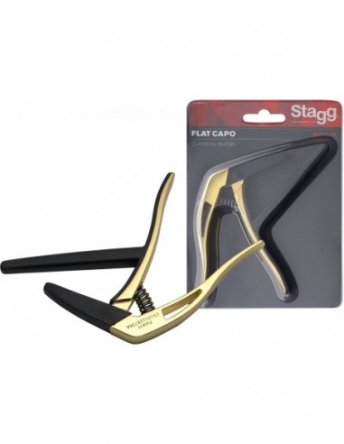 Flat "trigger" capo for classical guitar