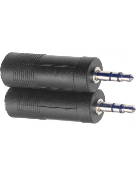 2 x Female stereo jack/male stereo mini phone-plug adaptor in blister pack