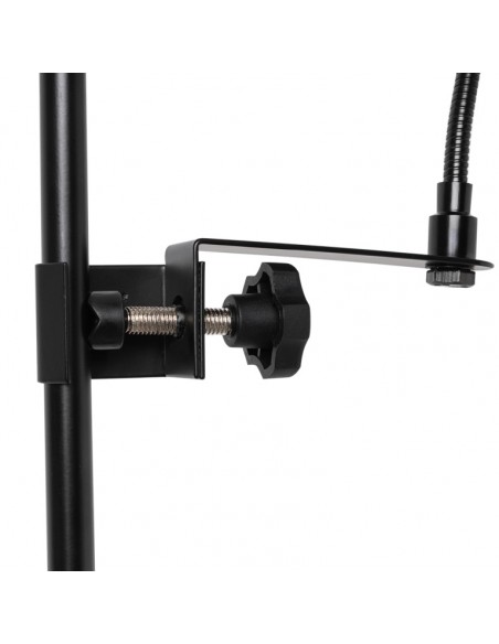Fully adjustable pop screen for studio condenser microphone