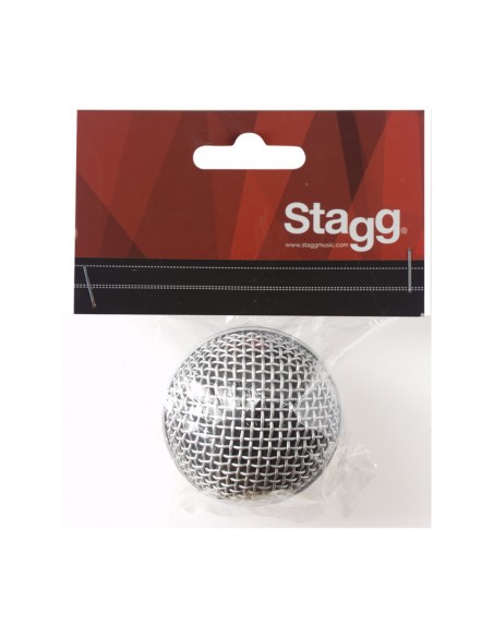 Replacement mesh grille for microphone with spherical head