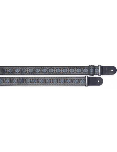 Woven nylon guitar strap with cross...