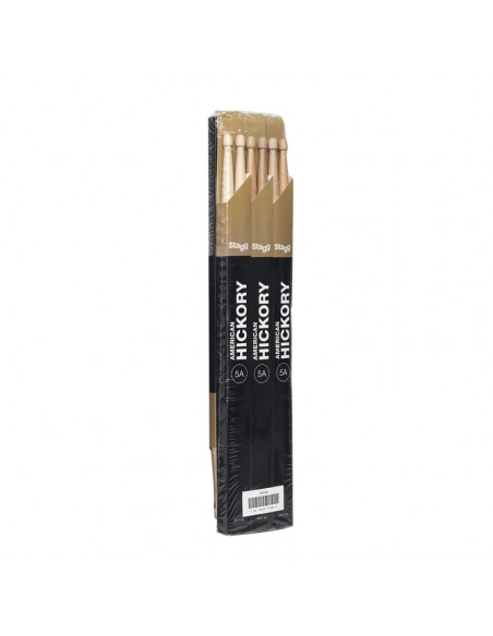 Pair of Hickory Sticks, V series/5A - Wooden Tip