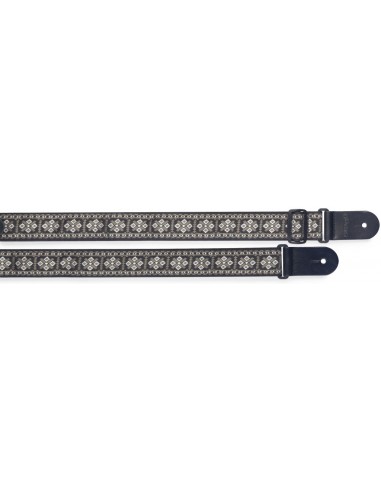 Woven nylon guitar strap with cross...