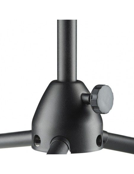 Microphone boom stand with folding legs