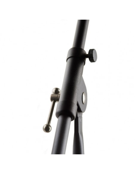 Microphone boom stand with folding legs