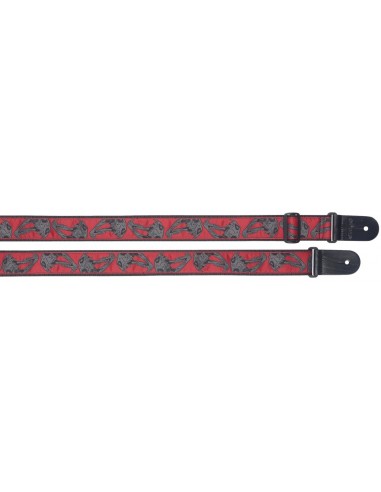 Woven nylon guitar strap with "Beast...