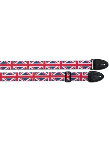 Terylene guitar strap with UK flag...