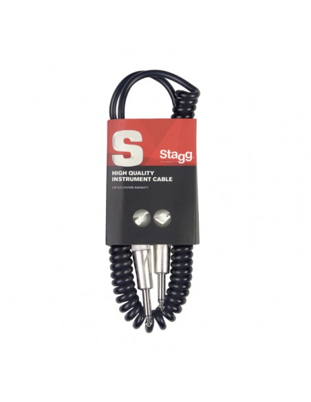 Instrument cable, jack/jack (m/m), 6 m (20"), coiled, S-series