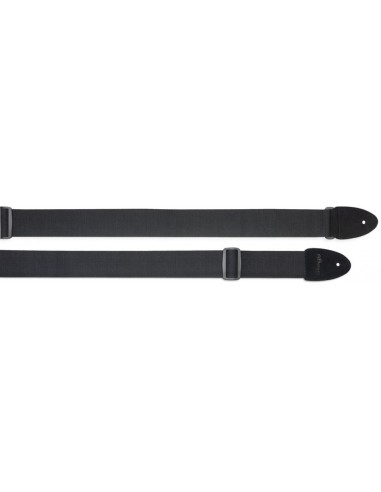 Cotton guitar strap with leather ends