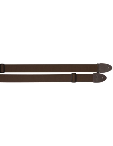 Cotton guitar strap with leather ends
