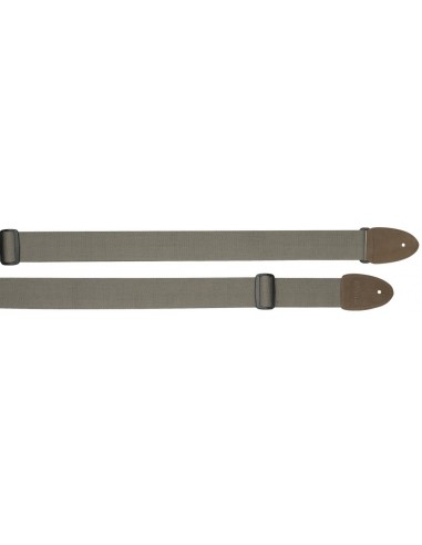 Cotton guitar strap with leather ends