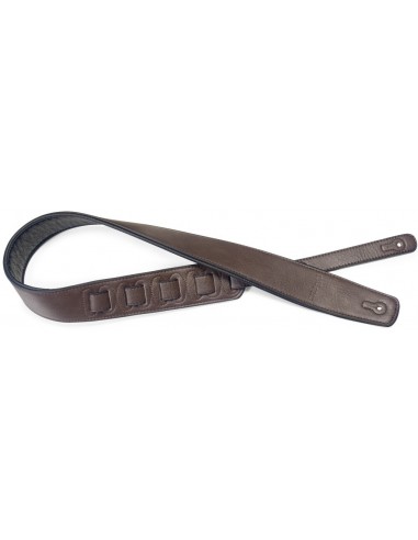 Dark brown padded leatherette guitar...