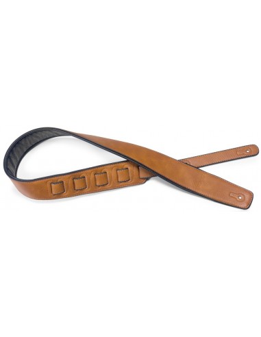 Honey-coloured padded leatherette...