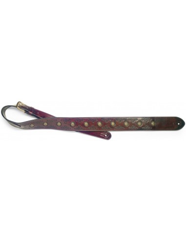 Dark brown padded distressed...