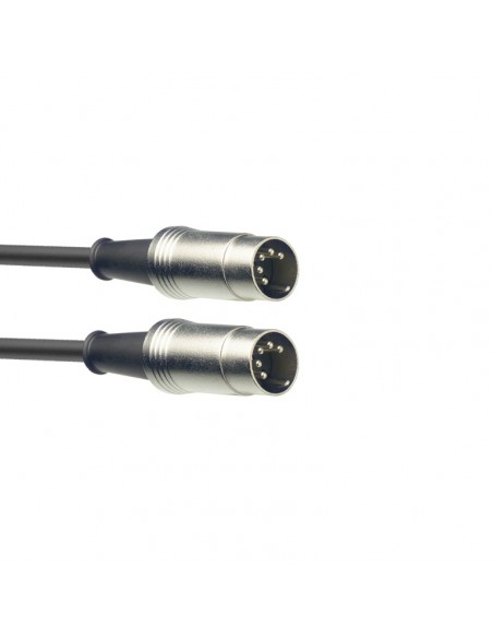 MIDI cable, DIN/DIN (m/m), 1 m (3'), metal connectors