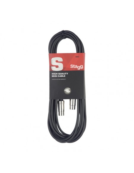MIDI cable, DIN/DIN (m/m), 1 m (3'), metal connectors