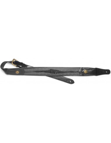 Black padded leatherette guitar strap...