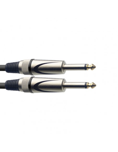 Instrument cable, jack/jack (m/m), 3 m (10"), heavy-duty connectors, S-series