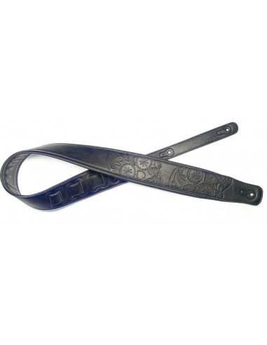 Black padded leatherette guitar strap...
