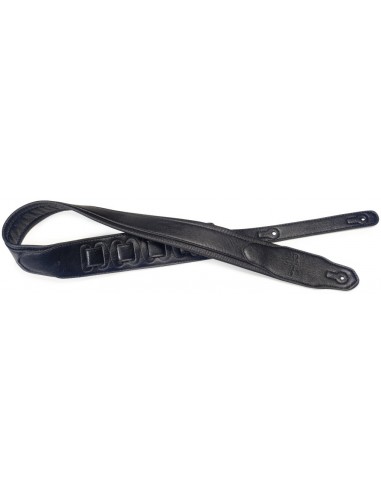 Black padded leatherette guitar strap...