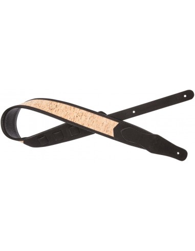 Black padded faux suede guitar strap...