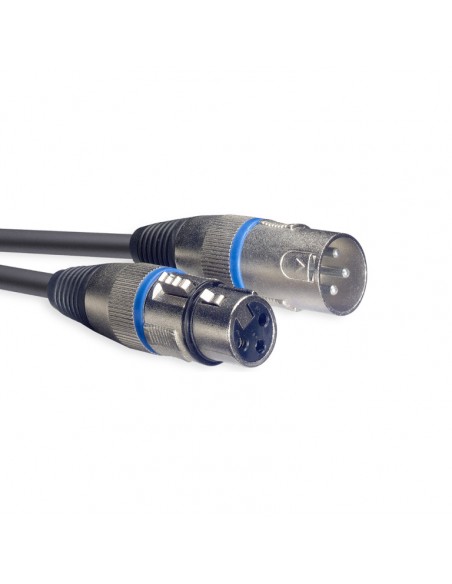 Microphone cable, XLR/XLR (m/f), 6 m (20'), blue
