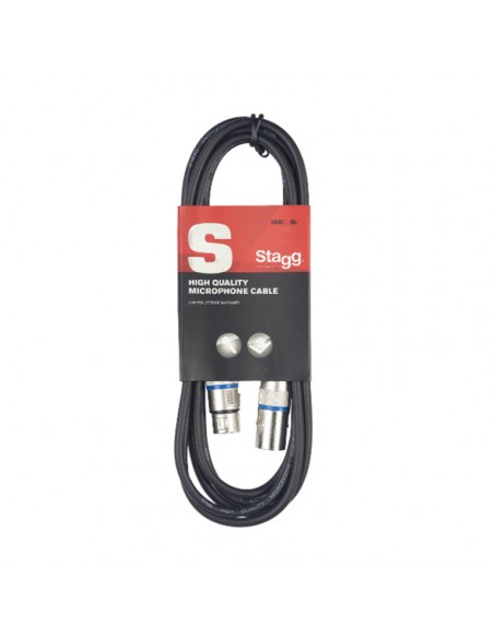 Microphone cable, XLR/XLR (m/f), 6 m (20'), blue