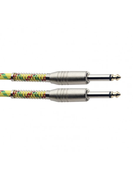 Instrument cable, jack/jack (m/m), 6 m (20"), yellow, vintage tweed style, S-series