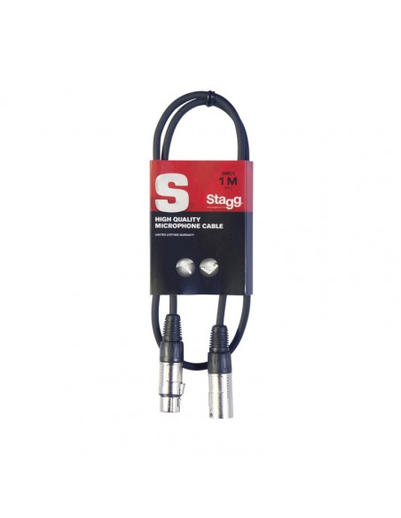 Microphone cable, XLR/XLR (m/f), 1 m (3')