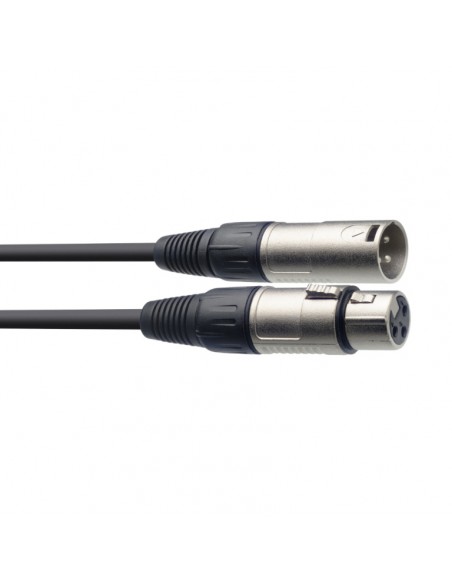Microphone cable, XLR/XLR (m/f), 3 m (10')