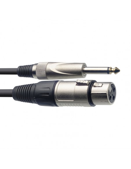 Microphone cable, XLR/jack (f/m), 6 m (20')