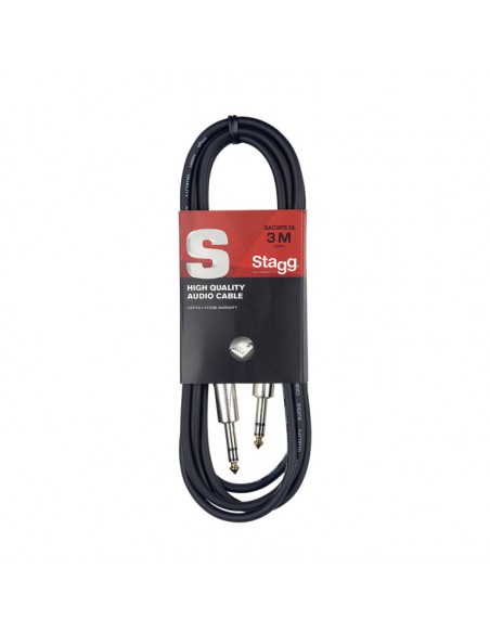 Audio cable, jack/jack (m/m), 6 m (20')